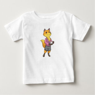Fox as Secretary with Coffee Cup Baby T-Shirt