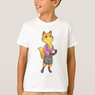 Fox as Secretary with Coffee Cup T-Shirt