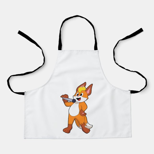 Fox as Singer with Microphone Apron (Front)