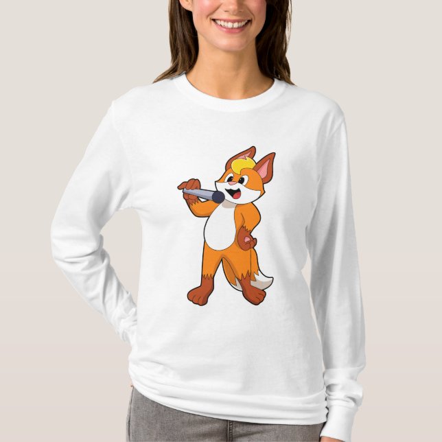 Fox as Singer with Microphone T-Shirt (Front)