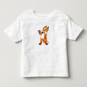 Fox as Singer with Microphone Toddler T-Shirt