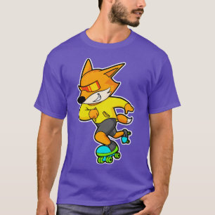 Fox as Skater with Roller skates 2 T-Shirt