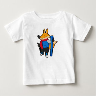 Fox as Skier with Ski Baby T-Shirt