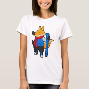 Fox as Skier with Ski T-Shirt