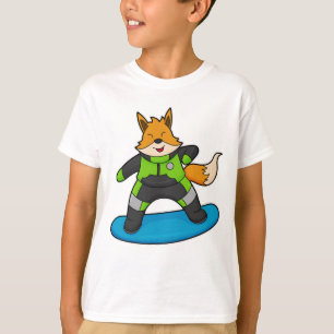 Fox as Snowboarder with Snowboard T-Shirt