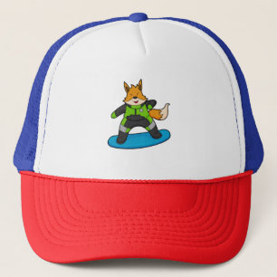 Fox as Snowboarder with Snowboard Trucker Hat