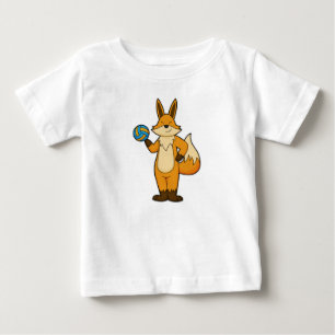 Fox as Volleyball player with Volleyball Baby T-Shirt