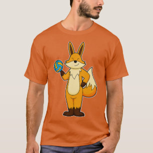 Fox as Volleyball player with Volleyball T-Shirt