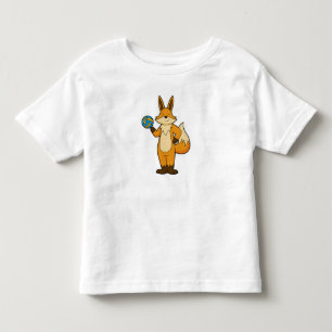 Fox as Volleyball player with Volleyball Toddler T-Shirt