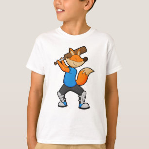 Fox at Cricket with Cricket bat T-Shirt