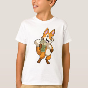 Fox at Drinking with Bubble Tea T-Shirt