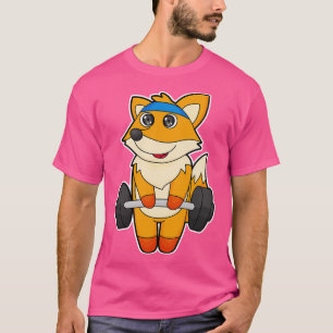 Fox At Fitness With Barbell T-Shirt