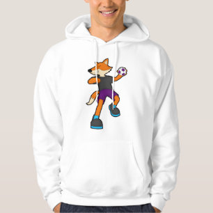 Fox at Handball player with Handball Hoodie