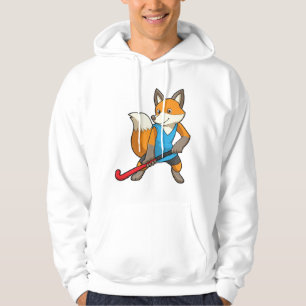 Fox at Hockey with Hockey bat Hoodie