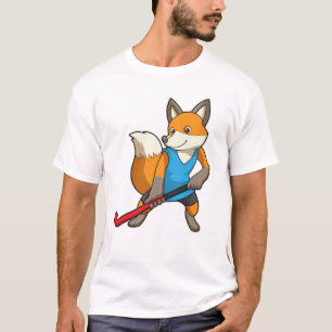 Fox at Hockey with Hockey bat T-Shirt
