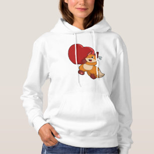 Fox at Love with Heart Hoodie