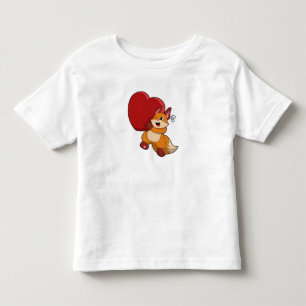 Fox at Love with Heart Toddler T-Shirt