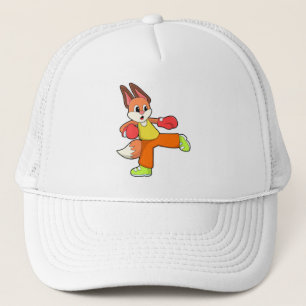 Fox at Martial arts Boxing with Boxing gloves Trucker Hat