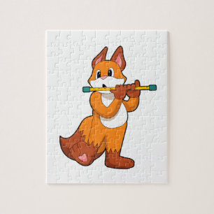 Fox at Music with Flute.PNG Jigsaw Puzzle