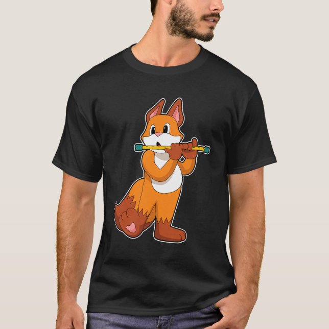 Fox at Music with Flute.PNG T-Shirt (Front)