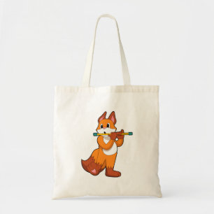 Fox at Music with Flute.PNG Tote Bag