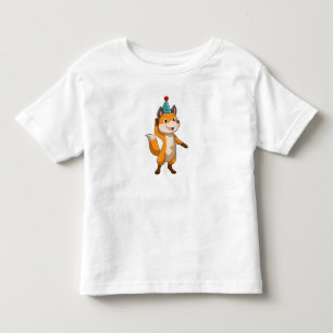 Fox at Party with Party hat Toddler T-Shirt