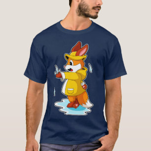 Fox at Rain with Rain drops T-Shirt