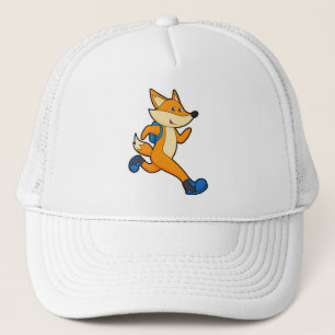 Fox at Running with Backpack Trucker Hat
