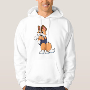 Fox at Swimming with Swimsuit Hoodie
