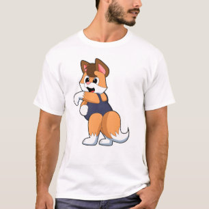 Fox at Swimming with Swimsuit T-Shirt
