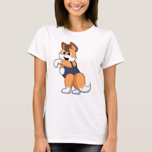 Fox at Swimming with Swimsuit T-Shirt