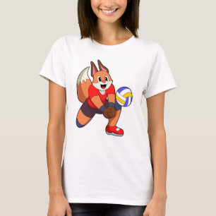 Fox at Volleyball Sports T-Shirt