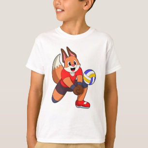 Fox at Volleyball Sports T-Shirt