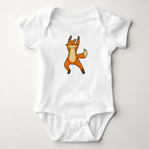Fox at Yoga Stretching exercise Baby Bodysuit
