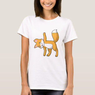 Fox at Yoga Stretching T-Shirt