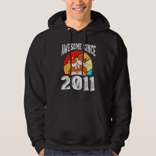 Fox Awesome Since 2011 12th Birthday 12 Years Old Hoodie