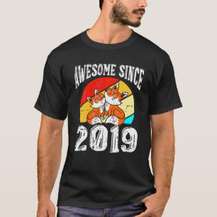 Fox Awesome Since 2019 3Rd Birthday 3 Years Old Fo T-Shirt