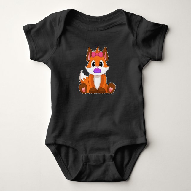 Fox Baby Pacifier Bodysuit (Front)