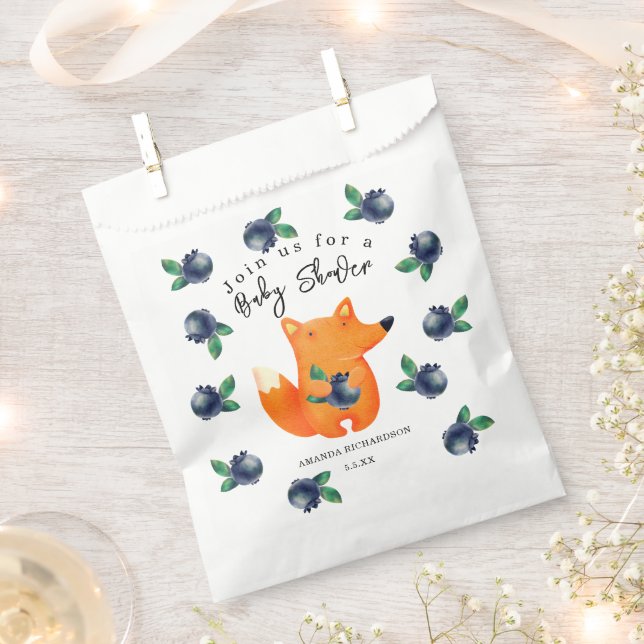 Fox Baby Shower Favour Bags (Clipped)