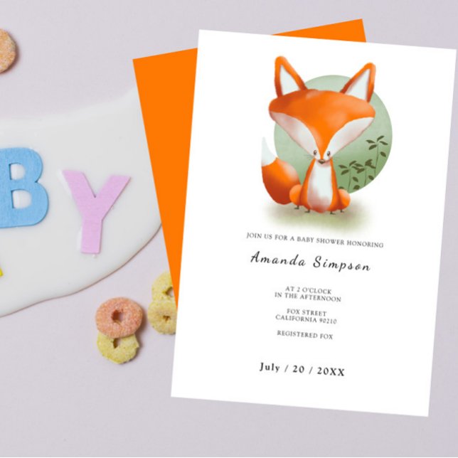 Fox Baby Shower Invitation (Creator Uploaded)