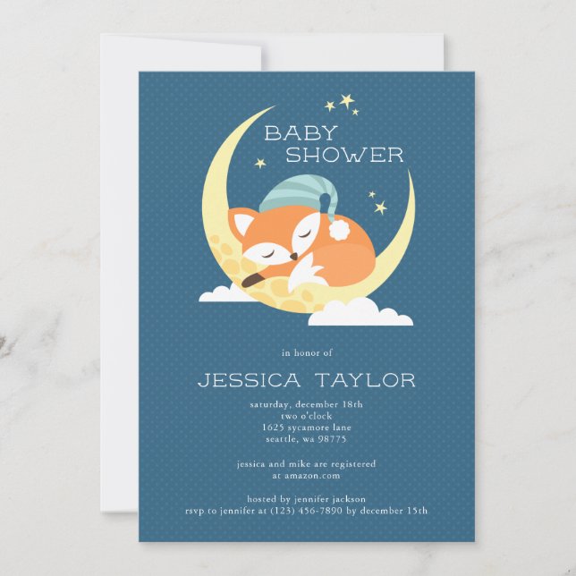 Fox Baby Shower Party Invitation (Front)