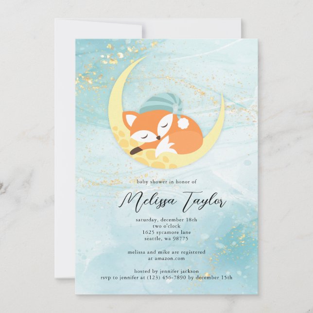 Fox Baby Shower Party Invitation (Front)