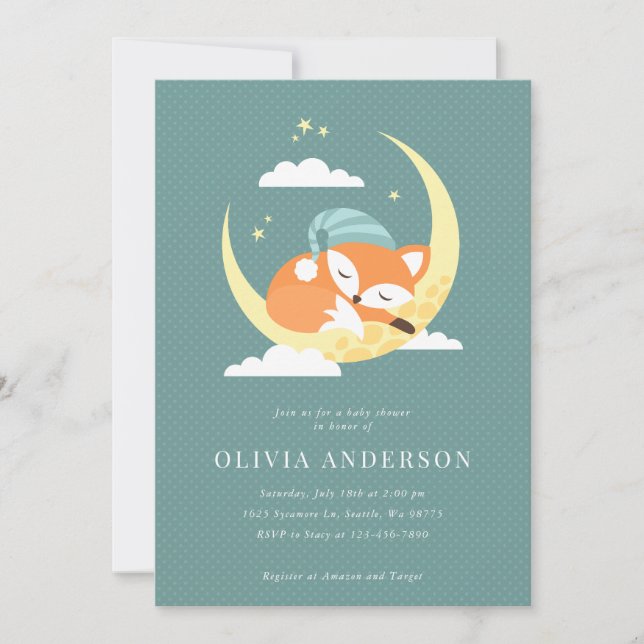 Fox Baby Shower Party Invitation (Front)