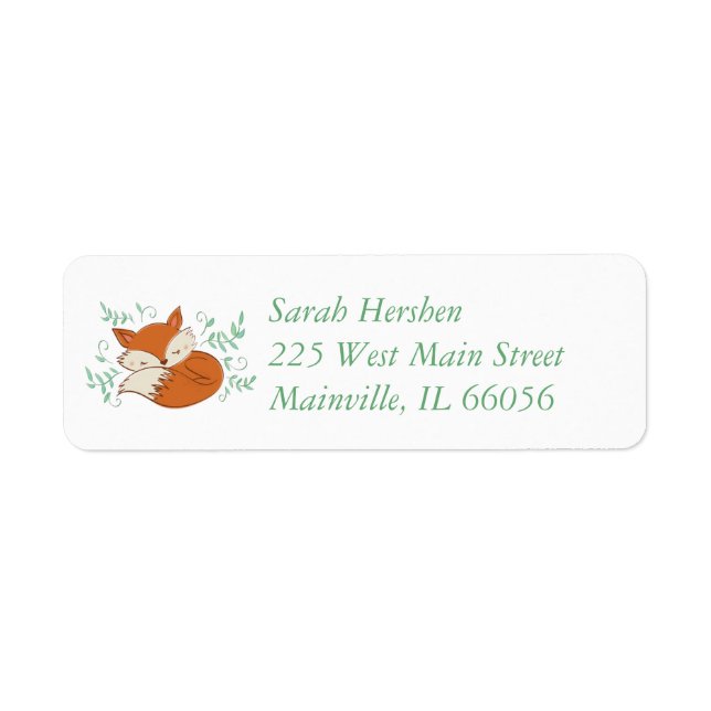 Fox Baby Shower Woodland Animals (Front)