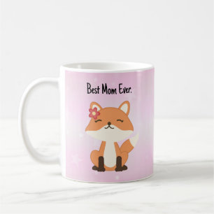 Fox Best Mum Ever Pink Coffee Mug