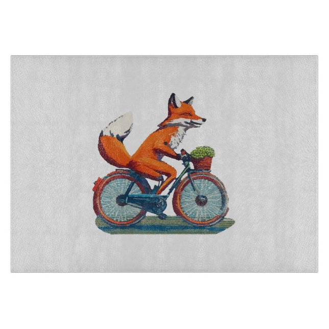 Fox Bicycle Cutting Board (Front)