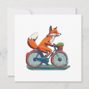 Fox Bicycle Invitation