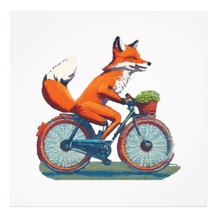 Fox Bicycle Photo Print