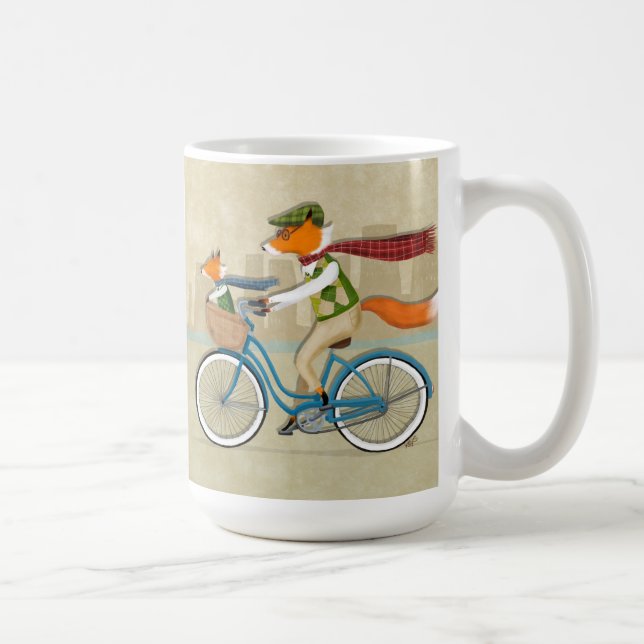Fox Bike Coffee Mug (Right)