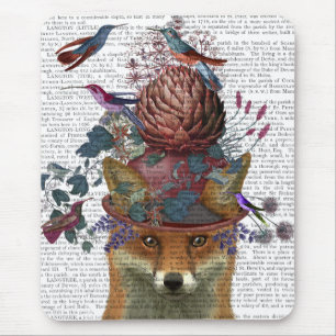 Fox Birdkeeper with Artichoke Mouse Mat